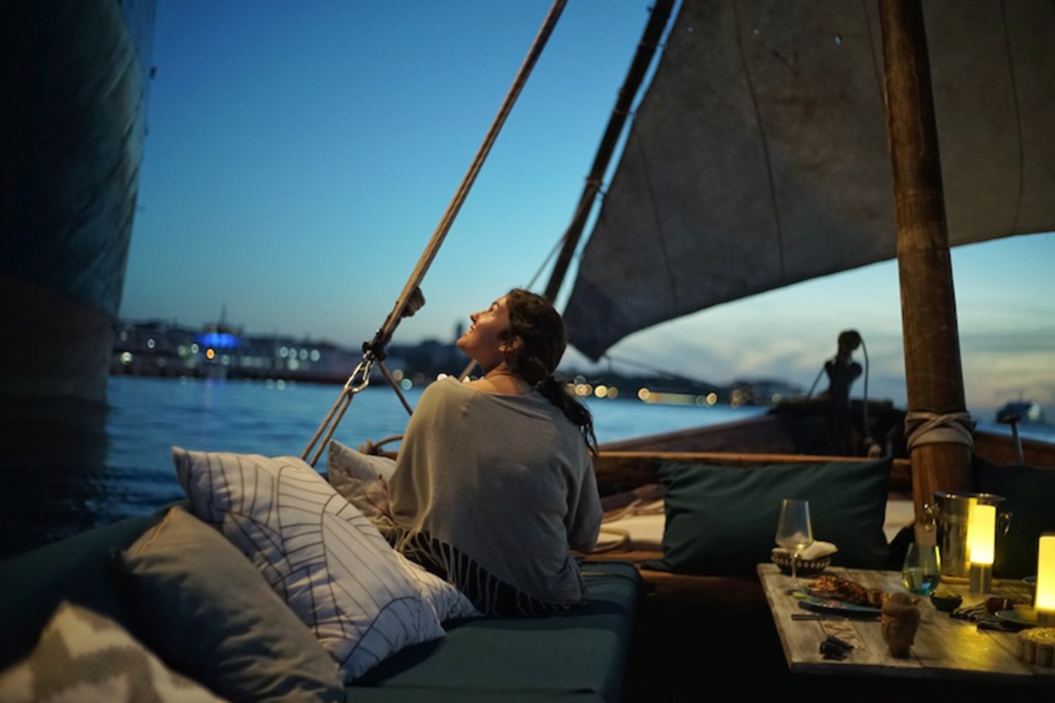 Sail into Romance: Sunset Dhow Cruise & Seaside Dinner Delight